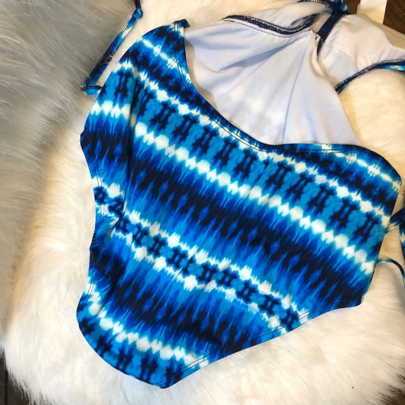 3 for $25 SALE Tye Dye Blue One Piece Swimsuit - Picture 6 of 8
